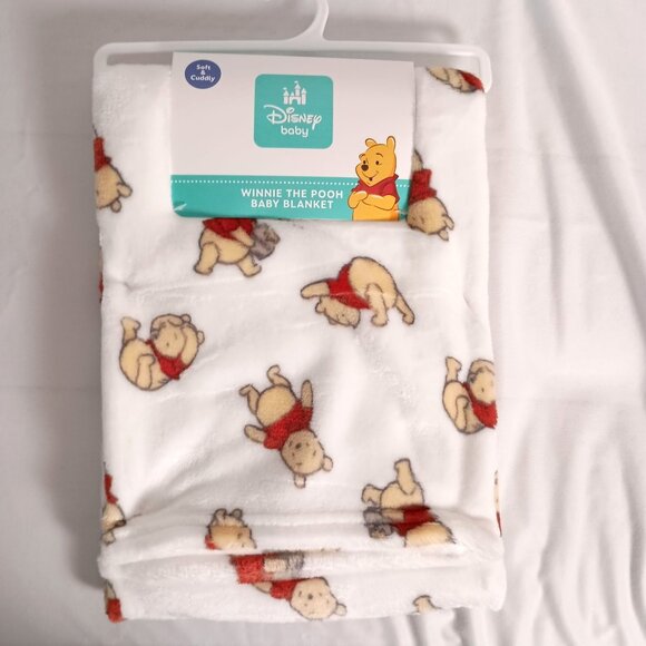 Disney Winnie the Pooh Baby Blanket Plush 30x40 Cozy Newborn Gift - Picture 1 of 5